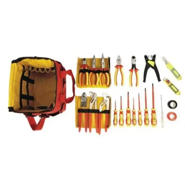 21-ti dílná sada elektrikářského nářadí 1000V EN60900 CrV v praktické brašně Xtline VDE17321