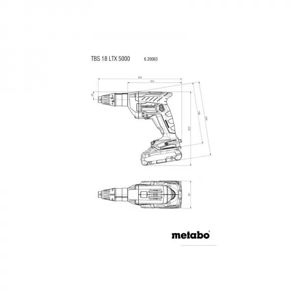 Aku šroubovák na sádrokarton 18V 2x4,0Ah Metabo 620063540