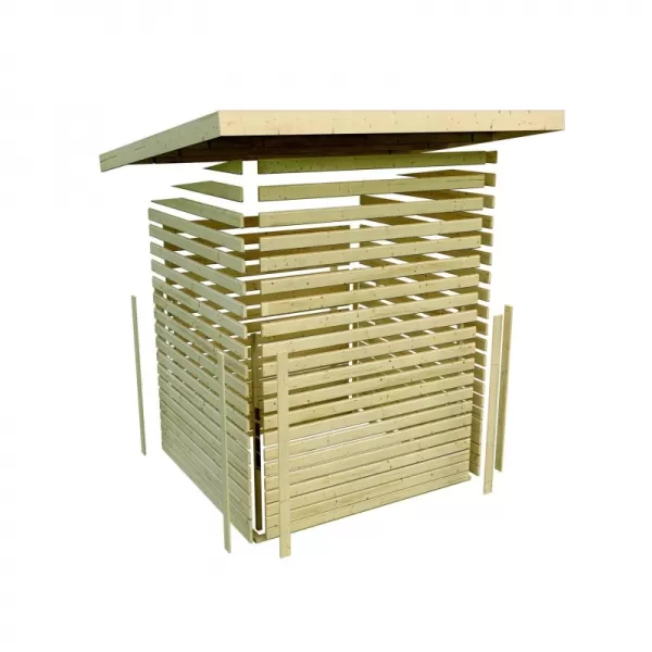 Dřevěný domek KARIBU KERKO 4 + přístavek 240 cm (82940) natur LG2968