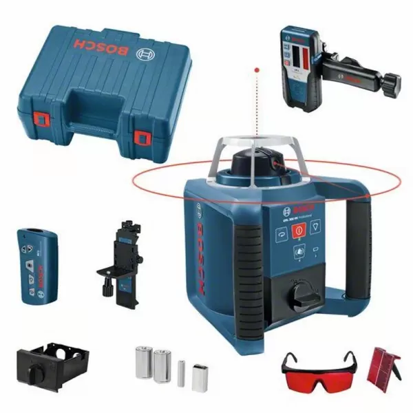 Stavební rotační laser + RC 1 + LR 1 + WM 4 Bosch GRL 300 HV Professional