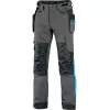 Kalhoty Canis CXS NAOS pánské, šedo-černé, HV modré doplňky