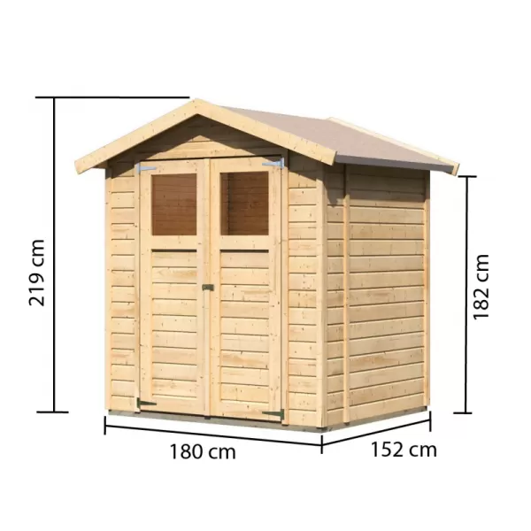 Dřevěný domek KARIBU DAHME 2 (42560) natur LG2947