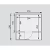 Finská sauna KARIBU CUBEN (81132) terragrau s předsíní LG1933