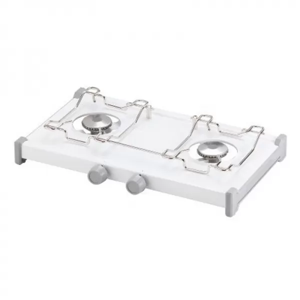 Plynový stolní vařič Rio - 2 hořáky s termoelektrickou pojistkou Meva U2329