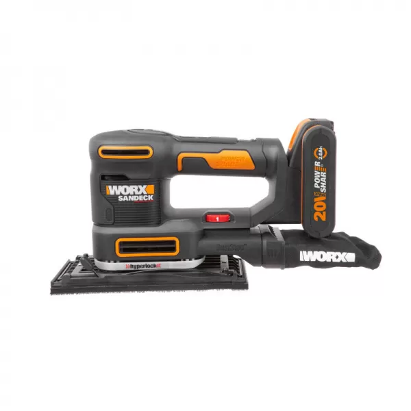 Aku multifunkční bruska 5v1 20V 1x2,0Ah Worx Orange WX820