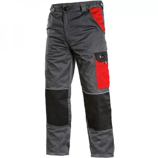 Kalhoty Canis CXS PHOENIX CEFEUS, šedo-červená