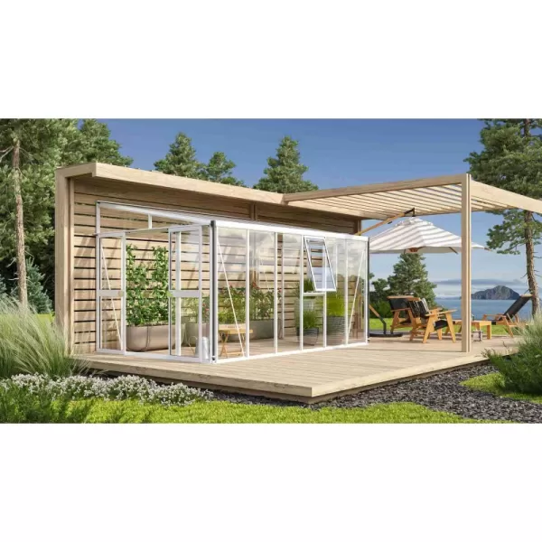 Skleník VITAVIA ATHENA 10200 sklo 3 mm + PC 10 mm bílý LG3838