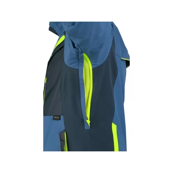 Blůza Canis CXS NAOS, pánská, modro-modrá, HV žluté doplňky