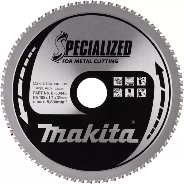 Kotouč pilový ocel SPECIALIZED 185x1,7x30mm 70Z Makita B-33445