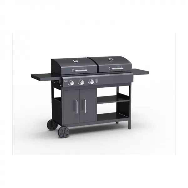 Hybridný gril na plyn a drevené uhlie Activa 19764 Combo III