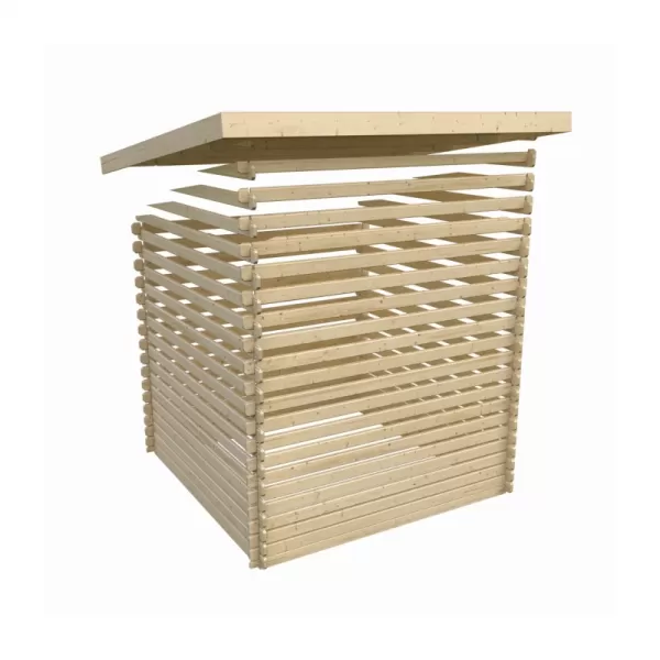 Dřevěný domek KARIBU BASTRUP 2 + přístavek 200 cm (73290) natur LG2806