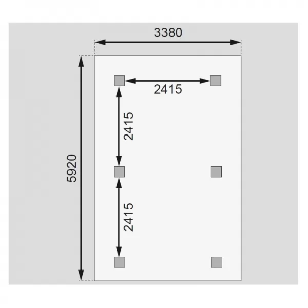 Carport KARIBU KIRN 2 68844 LG2491