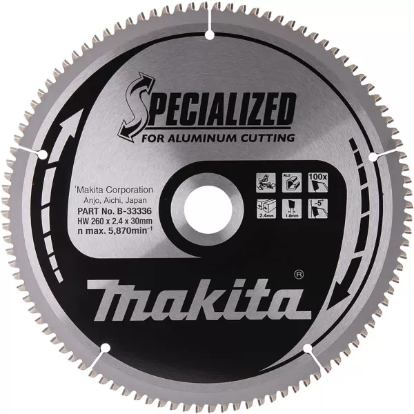 Kotouč pilový hliník SPECIALIZED 260x2,4x30mm 100Z Makita B-33336