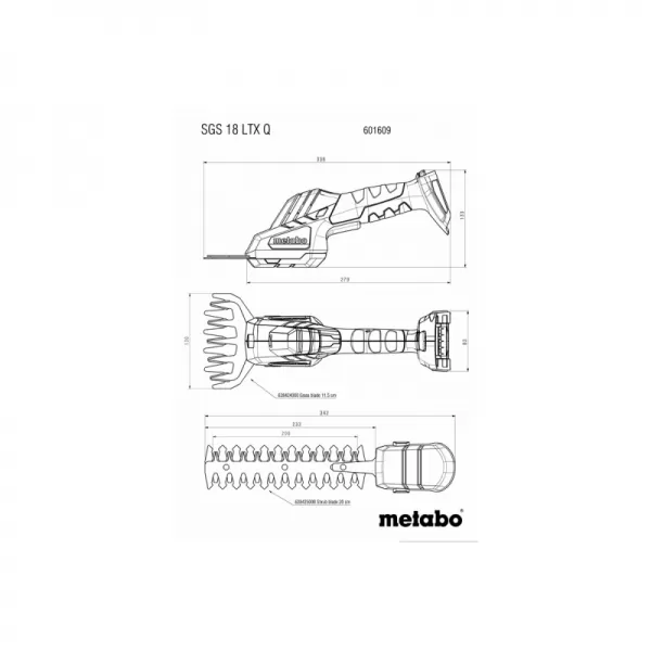 Aku nůžky 18V bez aku Metabo 601609850
