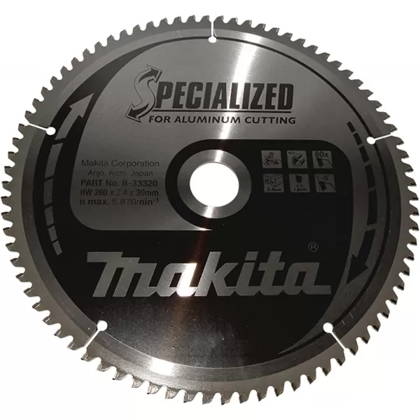 Pílový list hliníkový SPECIALIZED 260x2,4x30mm 80Z Makita B-33320