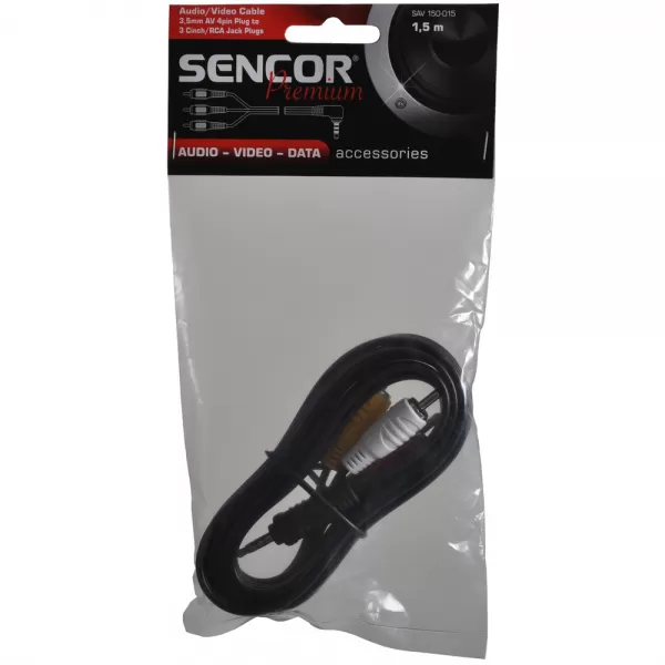 Redukcia 3,5jack - 3xRCA MP SENCOR SAV 150-015