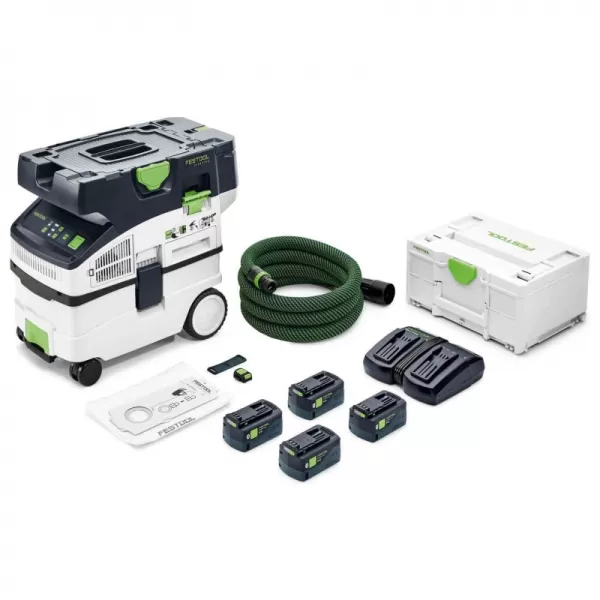 Aku mobilní vysavač CLEANTEC CTLC MIDI 2x18V 4x5,0Ah I-Plus Festool 577671
