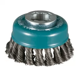 Miskovitý kartáč z ocelového drátu, splétaný drát průměr 0,5mm X‐LOCK 80mm Makita D‐73380