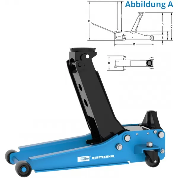 Hydraulický zdvihák posuvný GRH 2,5/510 L Güde 18033