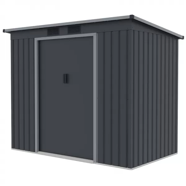 Plechový domek LANITPLAST HALLE 74 ANTRACIT LG4023