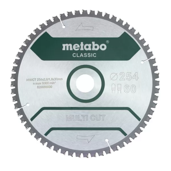 Pilový kotouč multi cut - classic 254x30/60 zubů Metabo 628285000