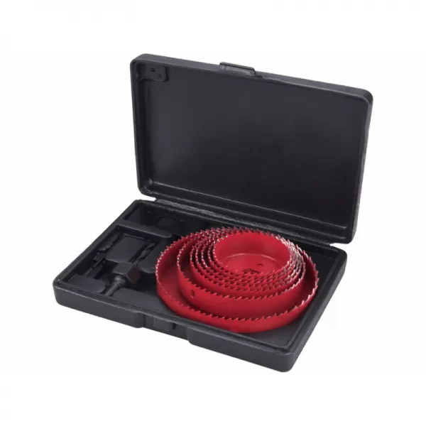 Vrtáky vykružovací korunkové, 7průměrů O 64-127mm EXTOL PREMIUM 8801607