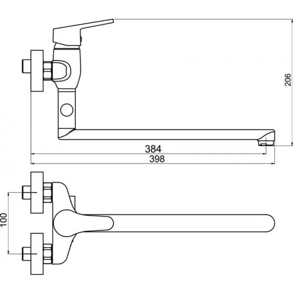 Paneláková baterie bez příslušenství 100mm Titania IRIS New Novaservis 94473/1,0