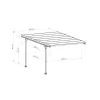 Kovový přístřešek / carport TRIGANO JARDIN MISTRAL DOUBLE LG2462