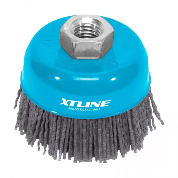 Kartáč nylonový hrnkový M14 100 mm zr. 80 Xtline XT22076