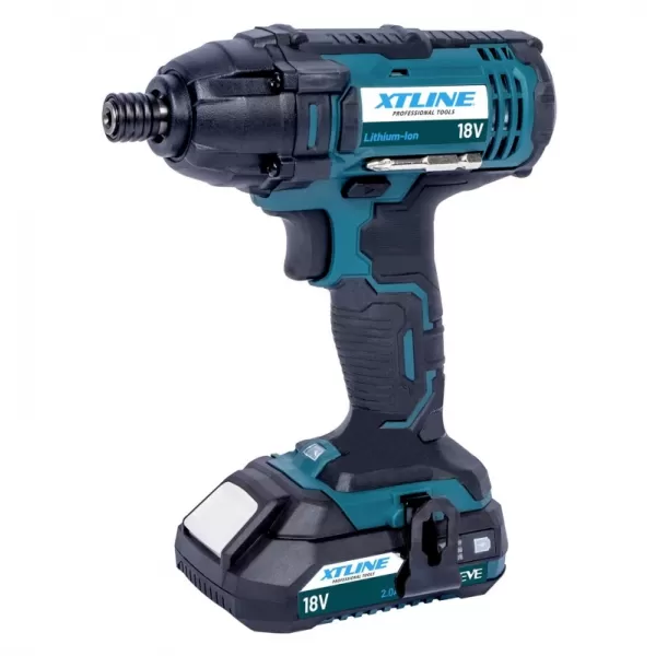 Aku rázový utahovák na bity 18V 180Nm 1x2,0Ah + nabíječka XTLINE XT102760E