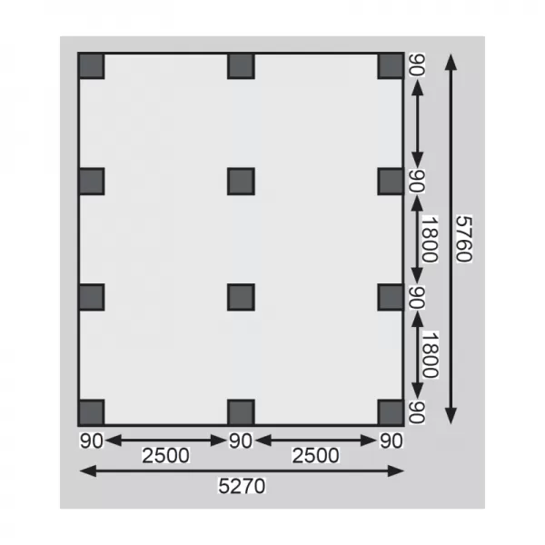 Dvojitý carport KARIBU ECO 2A 62041 LG1880
