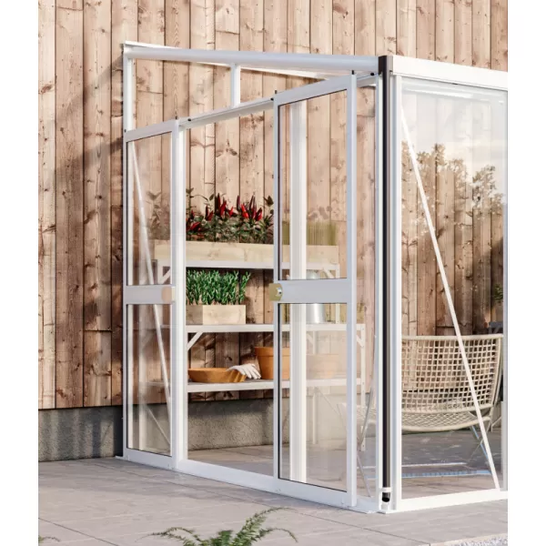 Skleník VITAVIA ATHENA 10200 sklo 3 mm + PC 10 mm bílý LG3838