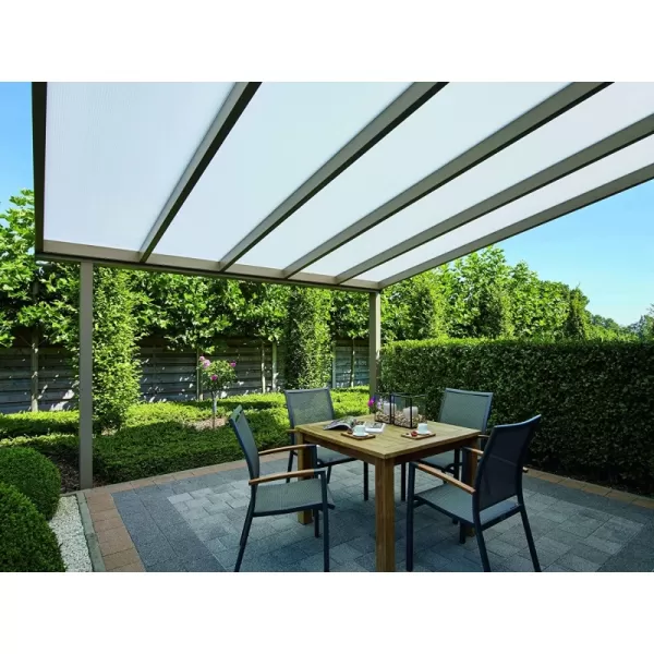 Hliníková pergola SKYLUX CLIMALUX 4,0 x 3,5 m antracit + opál PC LG3743