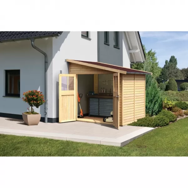 Dřevěný domek KARIBU BOMLITZ 2 (68357) natur LG3096