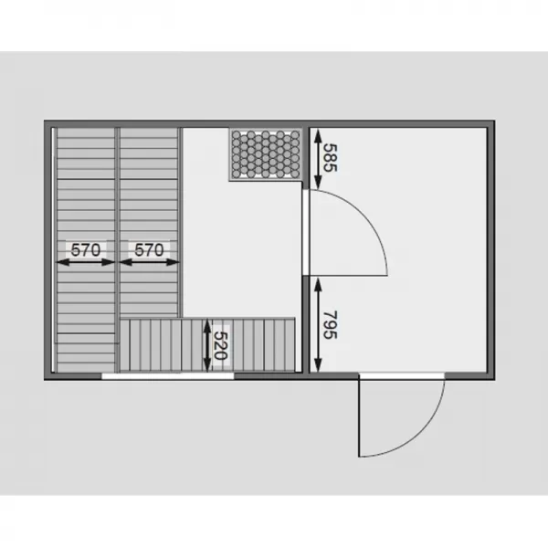 Finská sauna KARIBU SKROLLAN 3 (86308) s předsíní LG1931