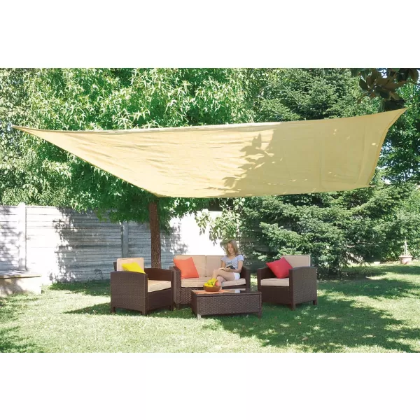 Stínící tkanina čtverec 3,6 x 3,6 m VERDEMAX Béžová 5892