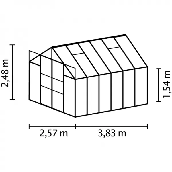 Skleník VITAVIA URANUS 9900 PC 6 mm zelený LG587