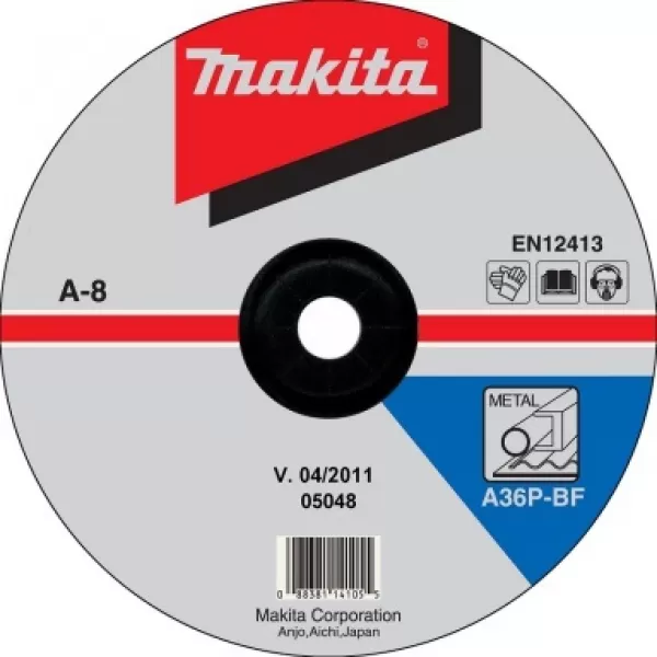 Kotouč brusný ocel 180x6x22,23mm Makita A-80949