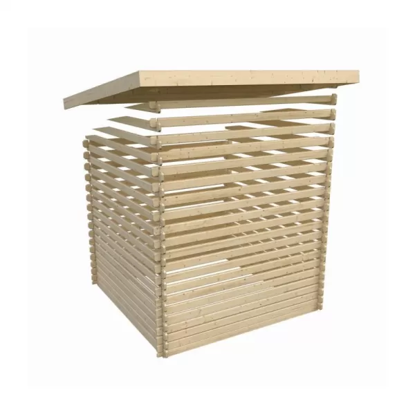 Dřevěný domek KARIBU BASTRUP 8 + přístavek 200cm (78675) natur LG2939