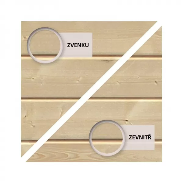 Dřevěný domek KARIBU MERSEBURG 4 (68154) natur LG1746