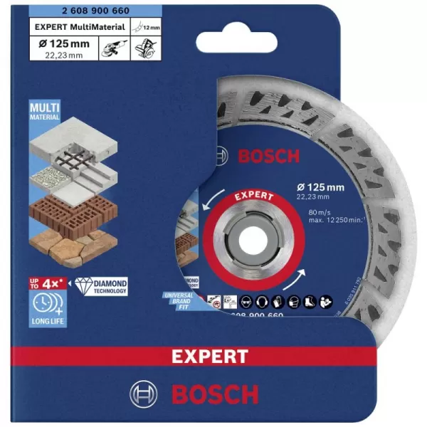 Diamantový řezný kotouč EXPERT MultiMaterial 125 × 22,23 × 2,2 × 12 mm Bosch 2608900660
