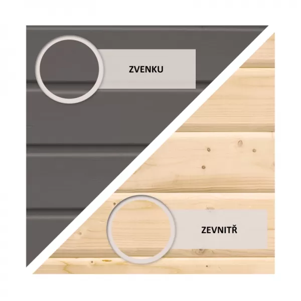 Dřevěný domek KARIBU KERKO 5 (9184) šedý LG2982