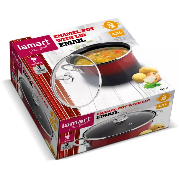 Kastrol SMALT 16 cm EMAIL LAMART LT1180