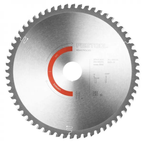 Pilový kotouč do okružních pil LAMINATE/HPL HW 216x2,3x30 WZ/FA60 FESTOOL 500123