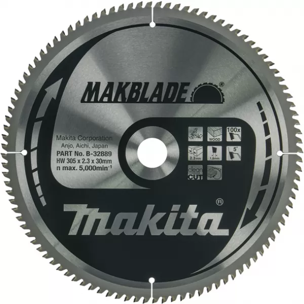 Kotouč pilový dřevo MAKBLADE 305x2,3x30mm 100Z Makita B-32889