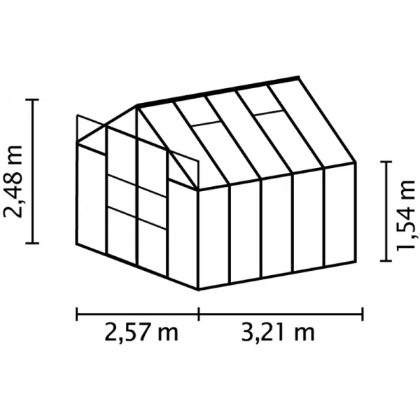 Skleník VITAVIA URANUS 8300 PC 4 mm stříbrný LG182