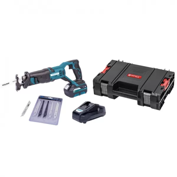 Aku mečová pila 18V 1x2,0Ah + nabíječka + box XTLINE XT102730-1B2B