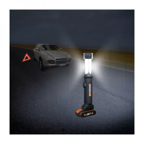 Aku LED svítilna 20V bez aku Powershare Worx Orange WX027.9