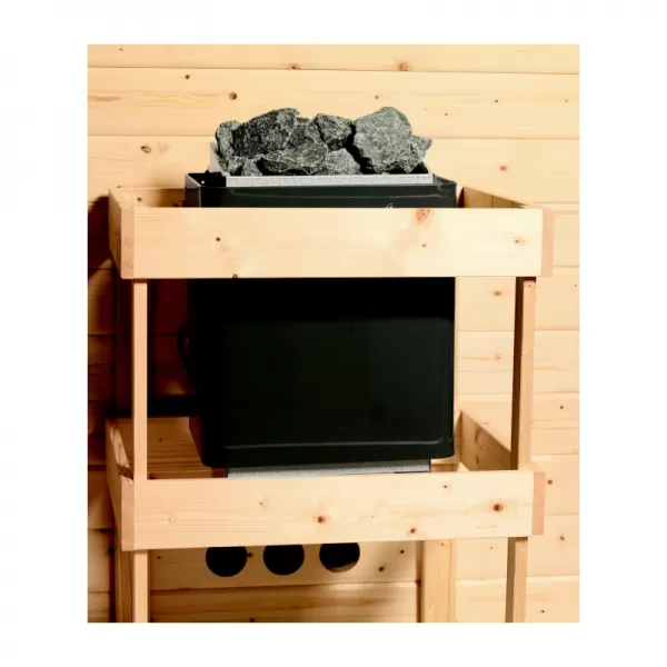 Finská sauna KARIBU SKROLLAN 3 (86308) s předsíní LG1931