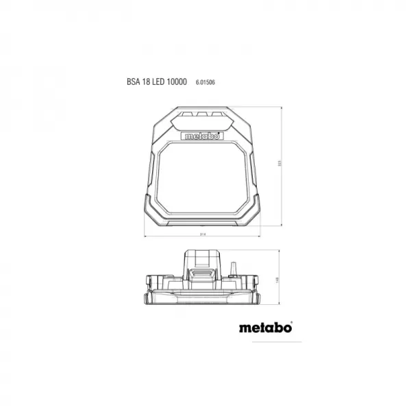 Aku stavební světlo 18V bez aku Metabo 601506850